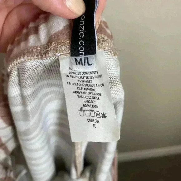 Onzie Weekend Sweatpants Camel Zebra Size M/L - Picture 5 of 10